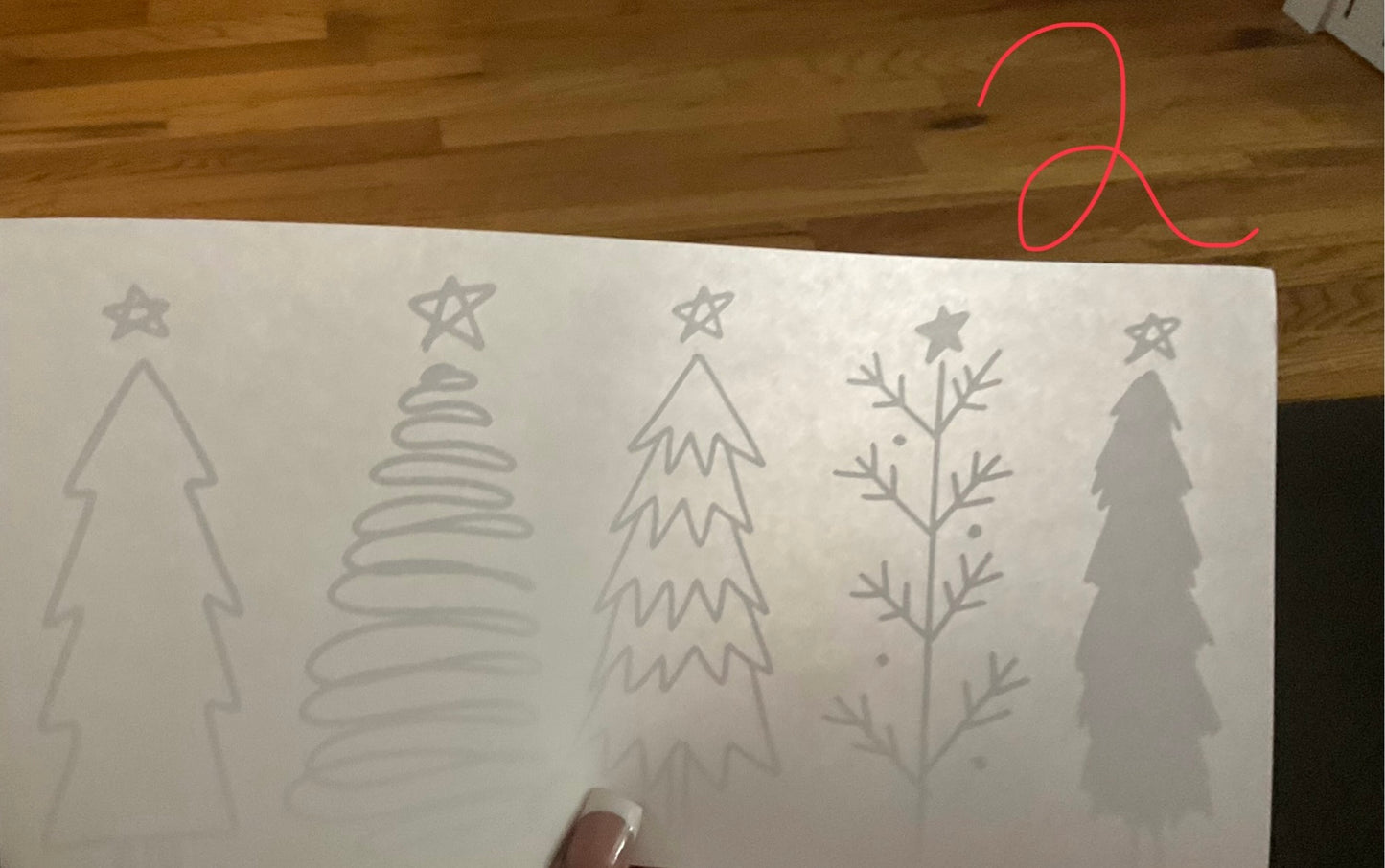 5 Christmas Trees Christmas DTF print