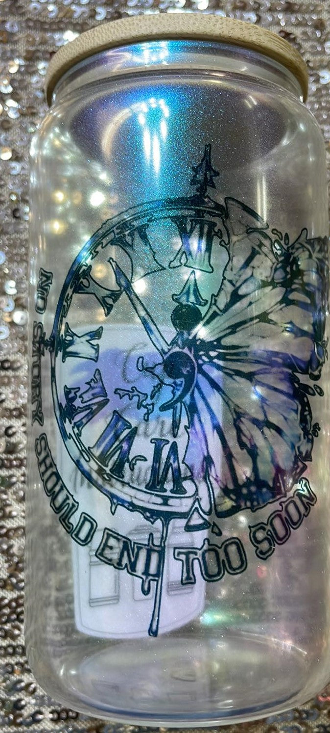 NO STORY SHOULD END TOO SOON clock 16oz Tumbler