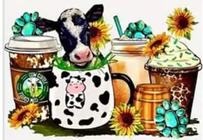 COW COFFEE -Rainbow Shimmer Colorful Haze Glass Tumbler (Green)