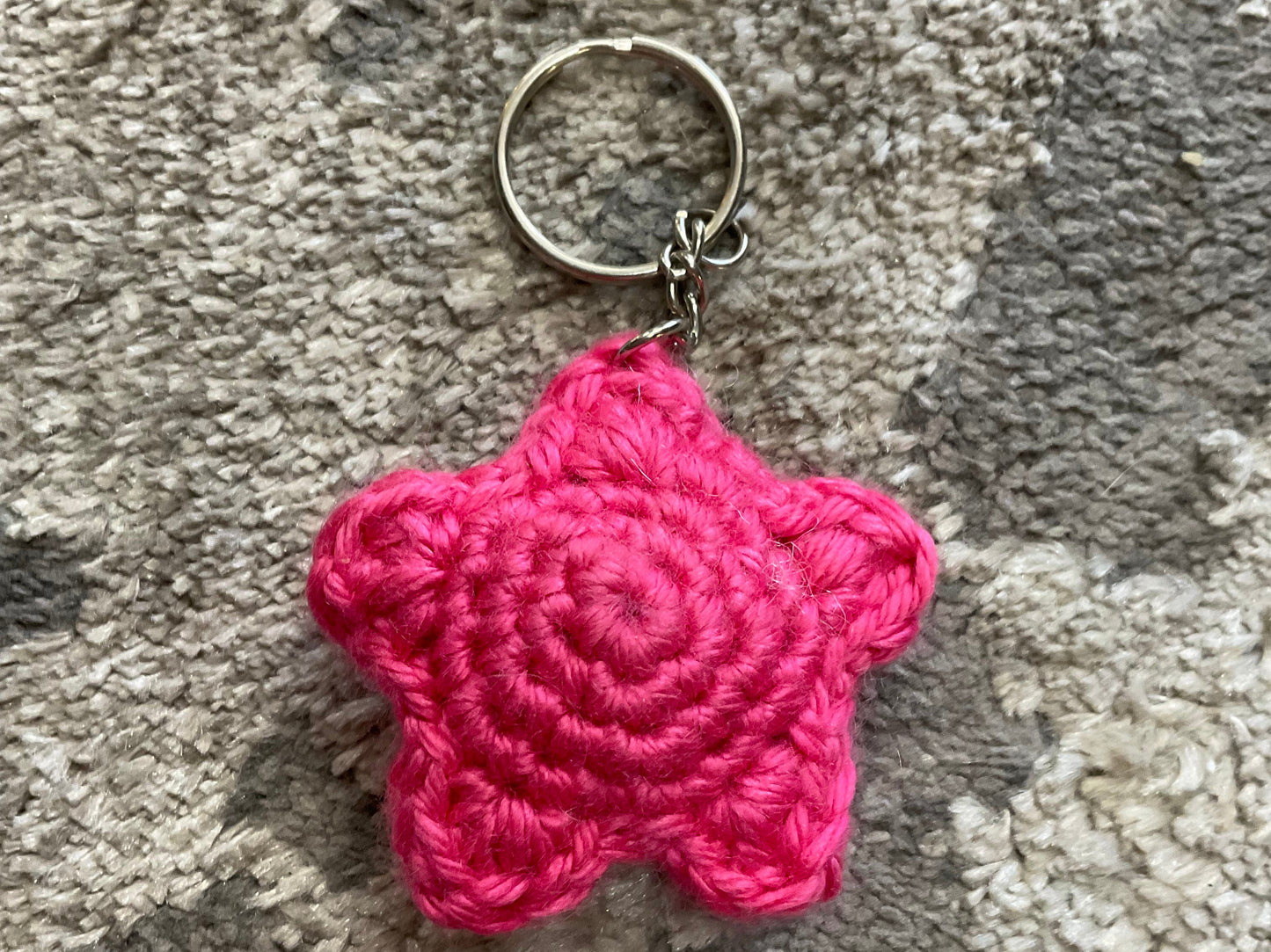 Crochet Tiny Pink Star Keychain (Copy)
