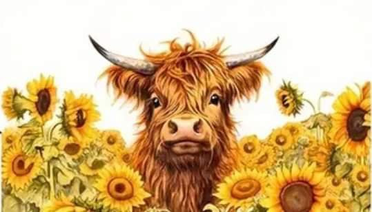 Sunflower Cow -Rainbow Shimmer Colorful Haze Glass Tumbler (Green)