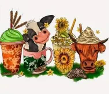 Smiling Cow Lattes -Rainbow Shimmer Colorful Haze Glass Tumbler (Green)