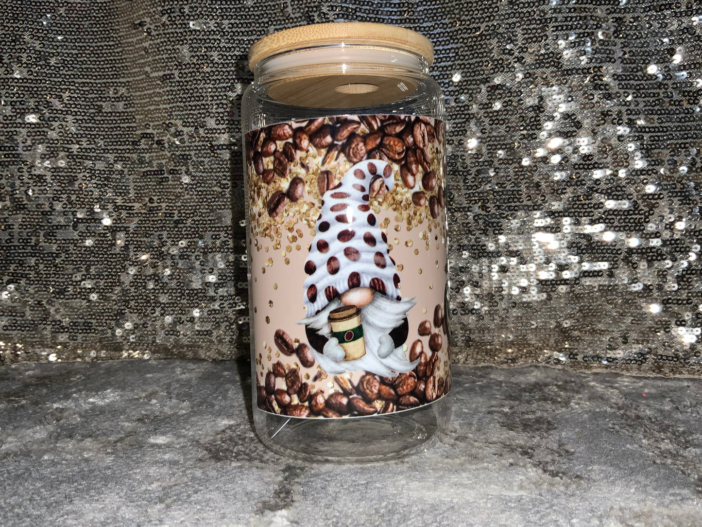 No Talkie Before Coffee-Clear 16oz Glass Tumbler