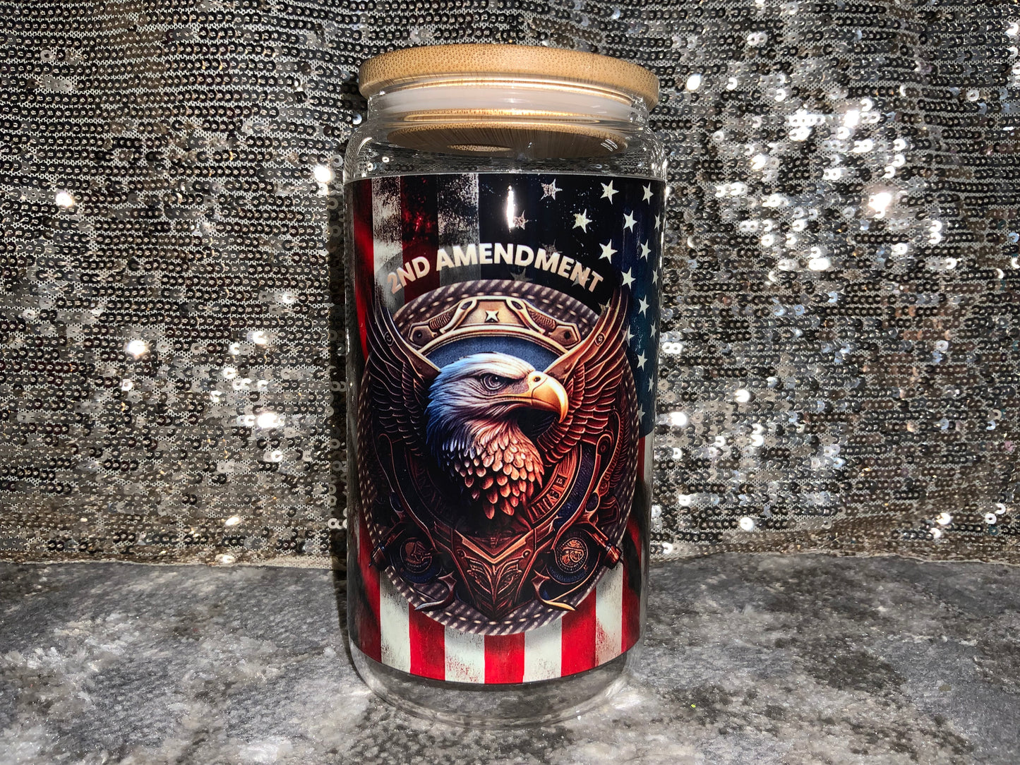 2ND AMENDMENT-Clear 16oz Glass Tumbler