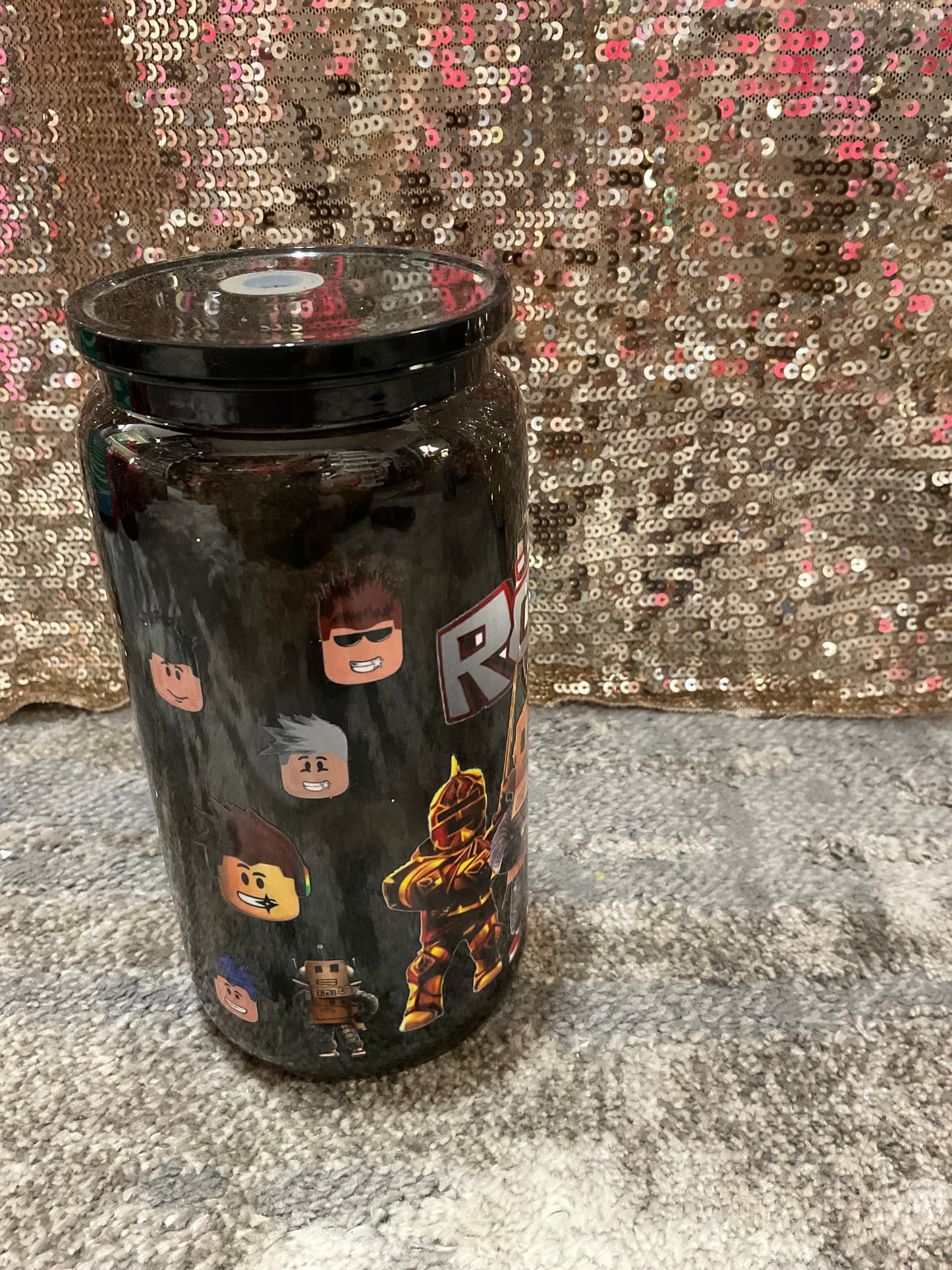 Roblox Black Plastic Tumbler