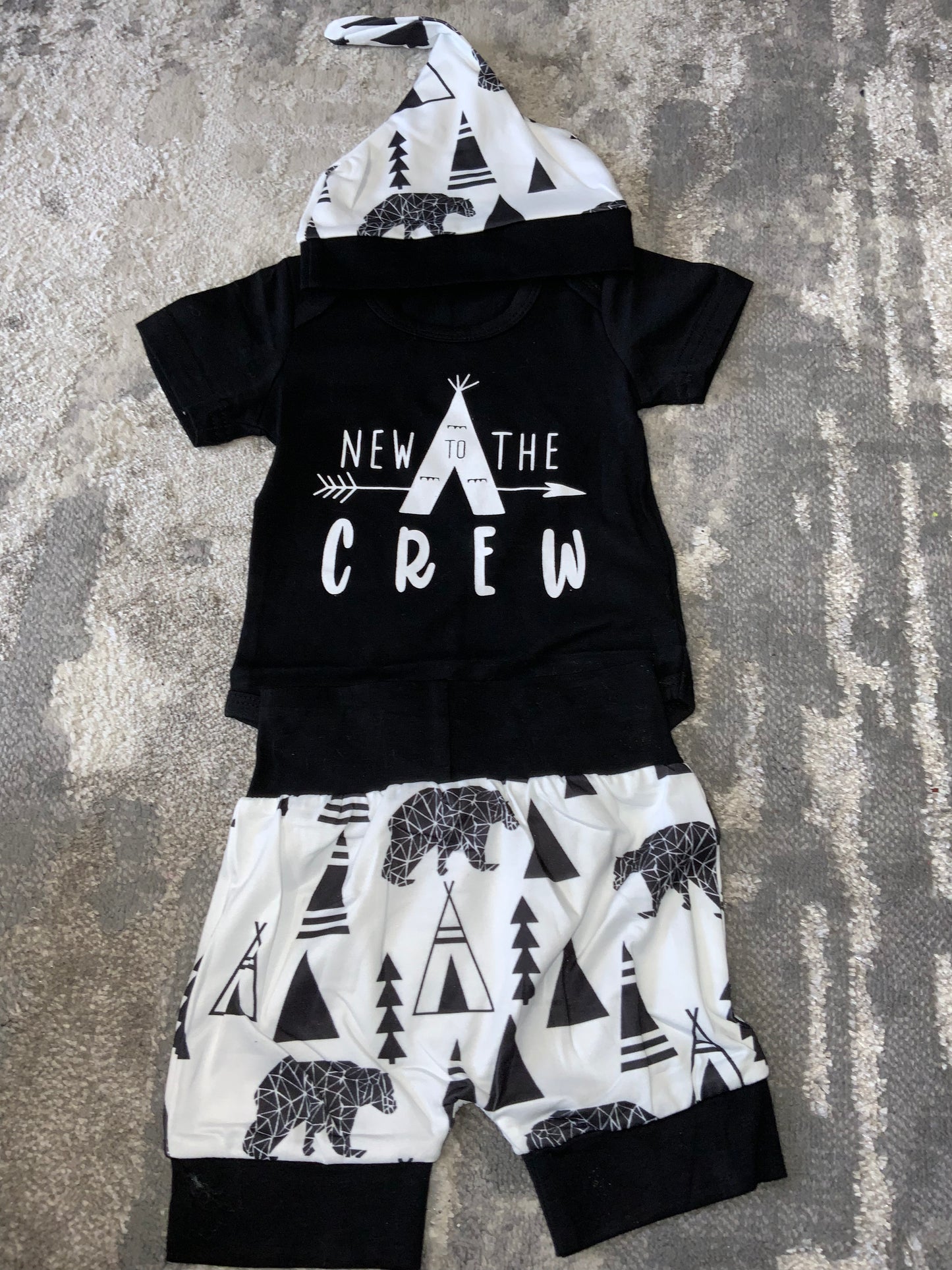 New to the Crew-Camping Bear Design-3 pc Set