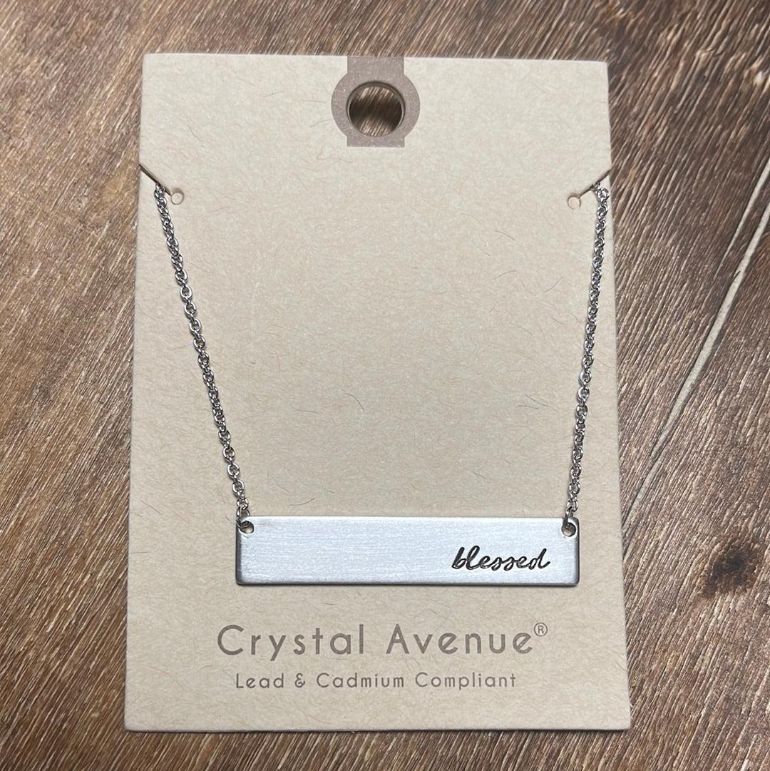 Blessed Bar Necklace - That’s So Fletch Boutique