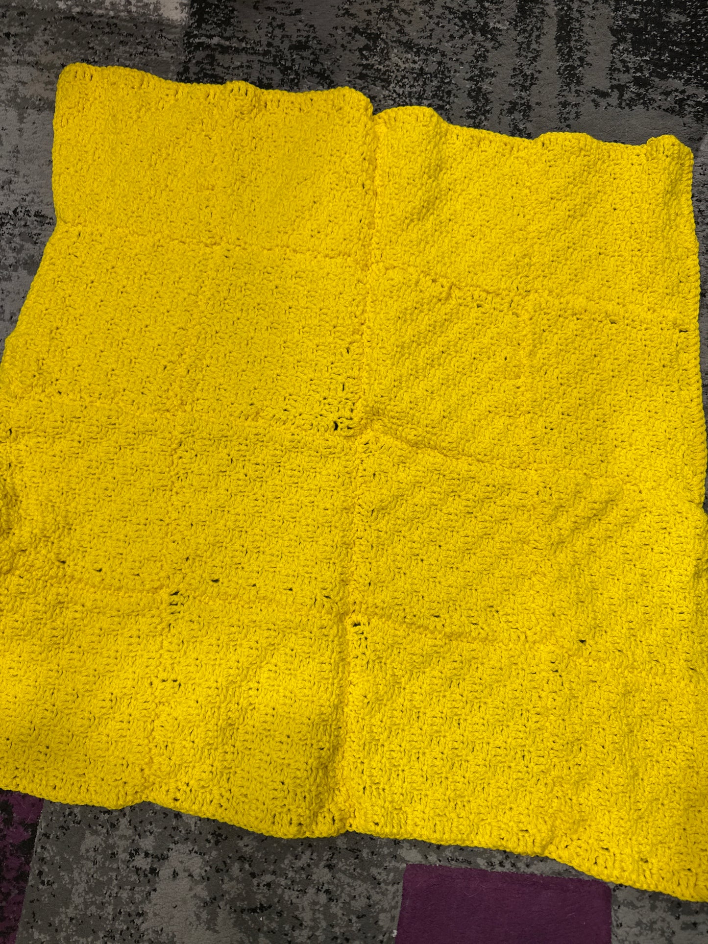 Handmade Crocheted Baby Blanket with Embroidery