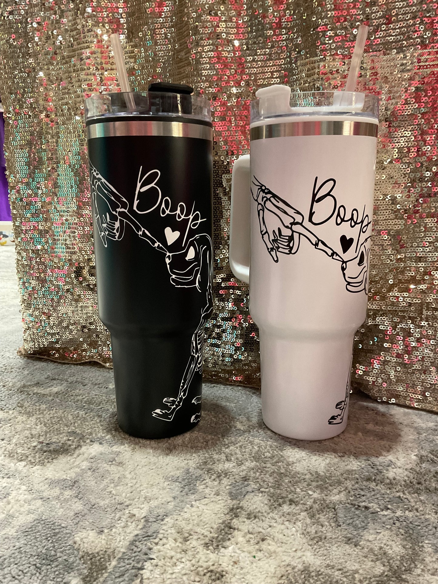 Mr. and Mrs. Dog Lover Skeleton Tumblers