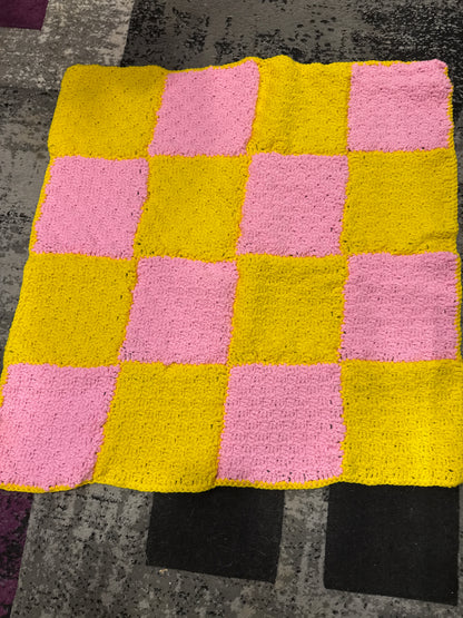 Handmade Crocheted Baby Blanket with Embroidery