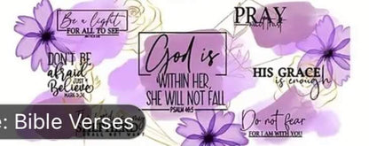 God is WITHIN HER SHE WILL NOT FAIL PSALMS 46:5-Rainbow Shimmer Colorful Haze Glass Tumbler (Purple)