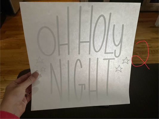 OH HOLY NIGHT Christmas DTF print