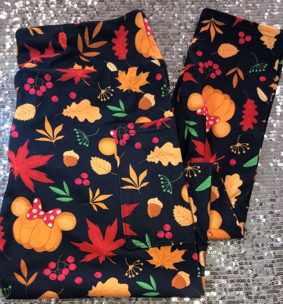 Minnie Pumpkin Fall Leggings