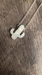 Cactus White Iridescent Necklace