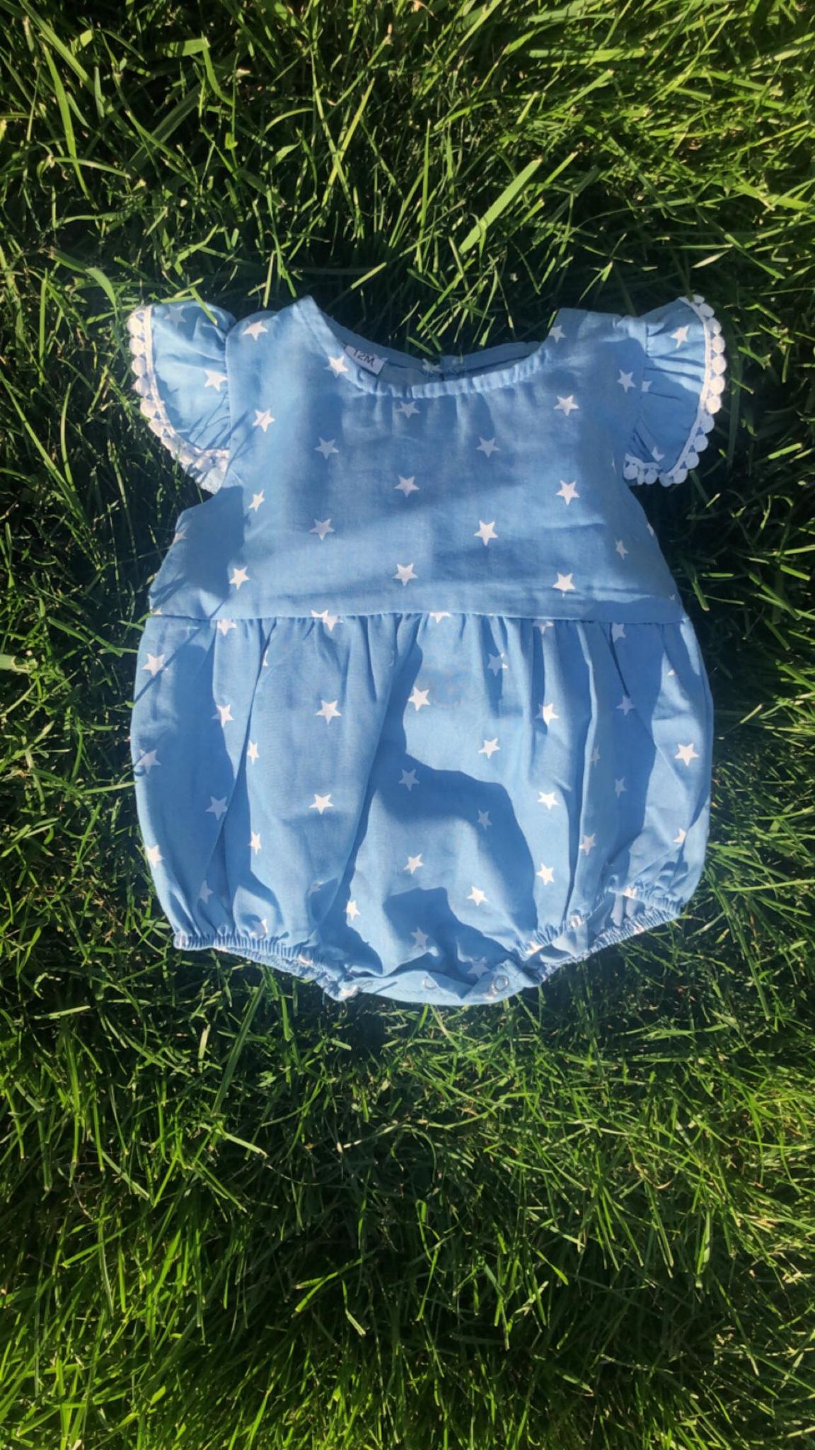 Baby Blue with White Stars Matching in Boys and Girls