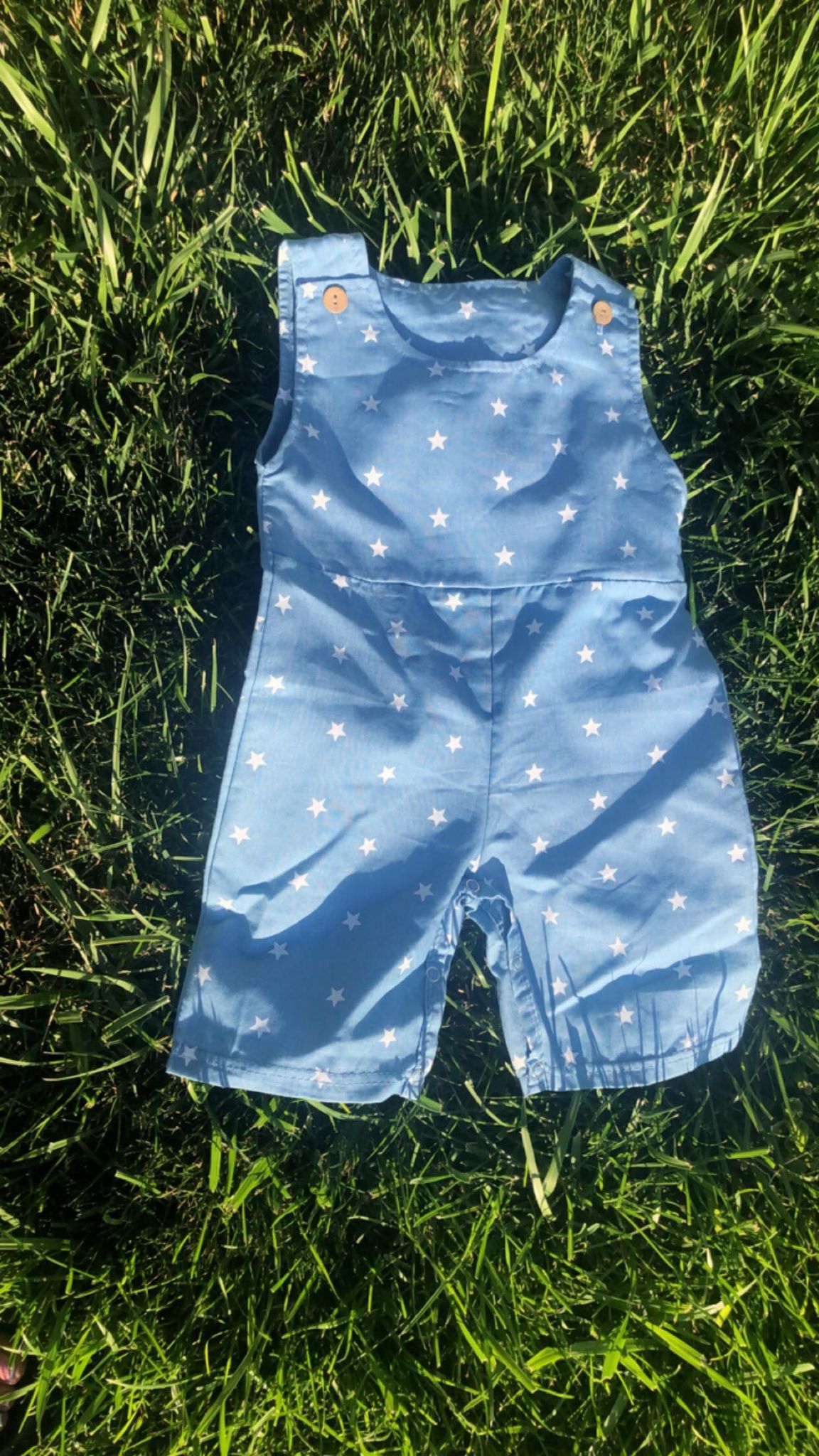 Baby Blue with White Stars Matching in Boys and Girls