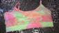 3X Pink and Yellow Tie Dye Sports Bra