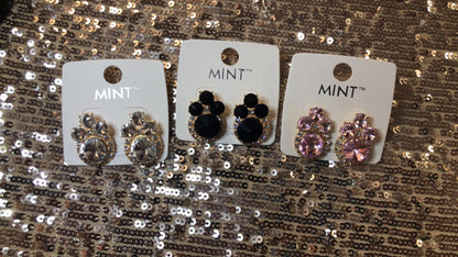 Mint Rhinestone Earring