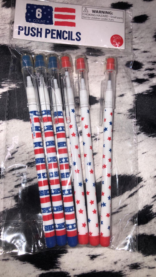 Fourth of July Push Pencils