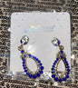 Princess Accessories Blue and White Dangly Earrings