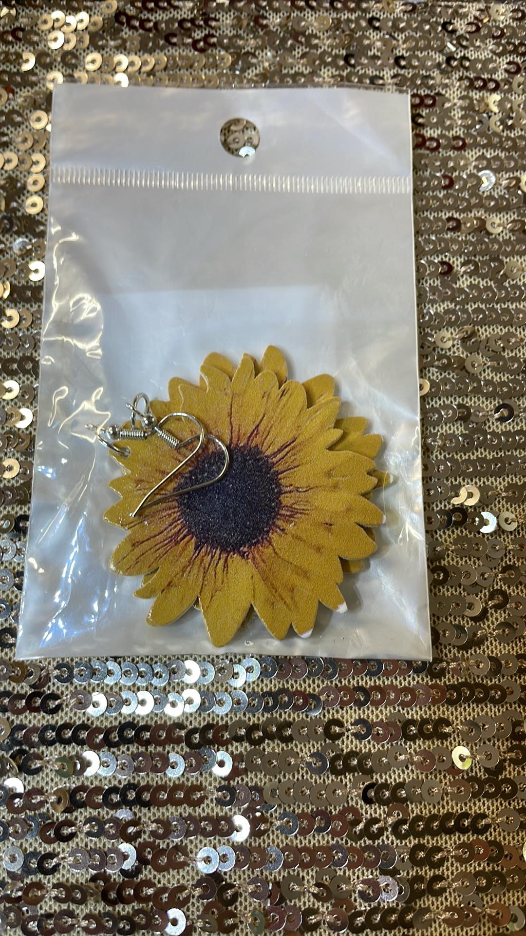 Sunflower Dangly Earrings