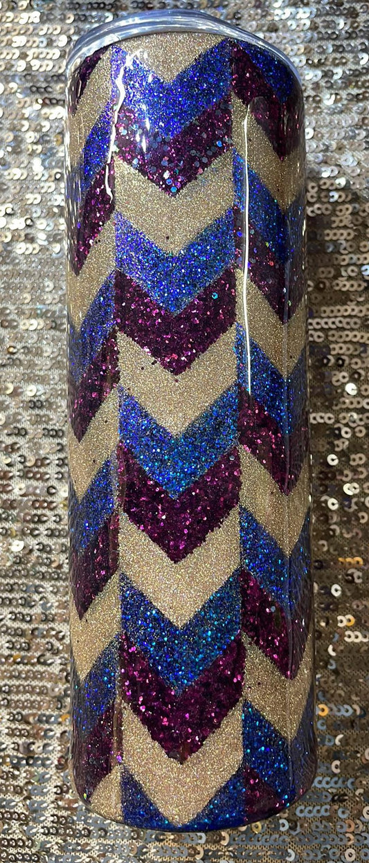 Multi Glitter Resin Tumbler