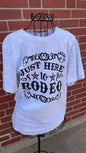 Just Here To Rodeo-M Canvas T Shirt