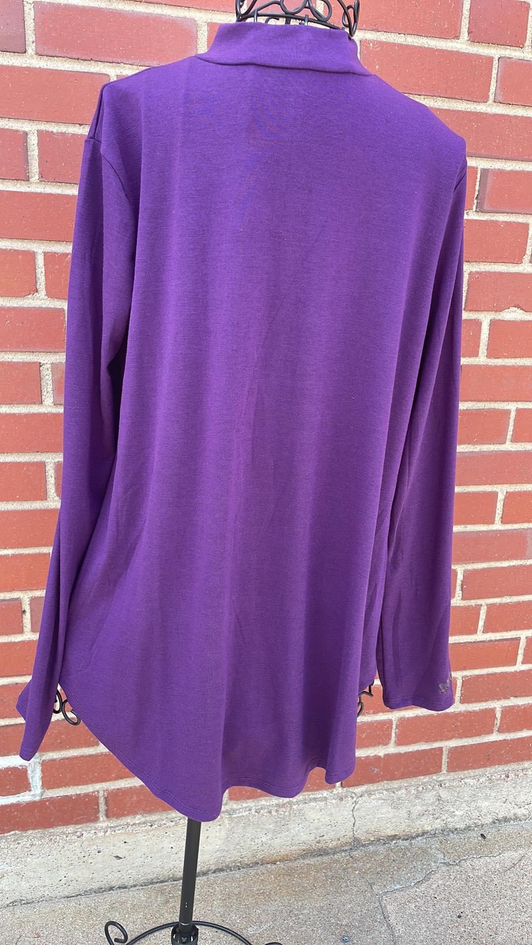 Zenana Outfitters Tops | Swingy Purple Turtleneck | Color: Purple Size M