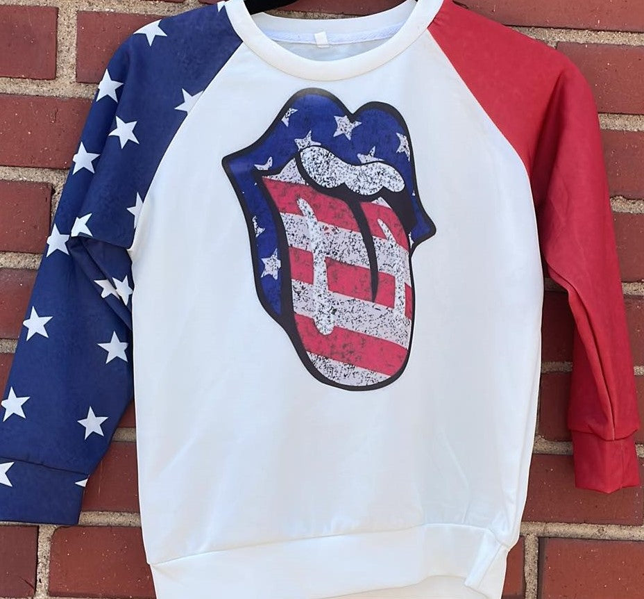 Americana Tongue | 4th of July Shirt, Patriotic, Americana Kids 2T