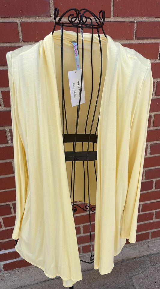 On the Move Cardigan Light Yellow-Azules