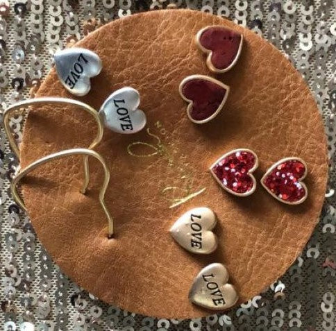 Heart & Love Earrings set