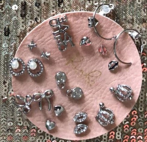 Riah Jewelry | Riah 12 Pairs of Earrings | Color: Silver | Size: Os | Pratrat's Closet