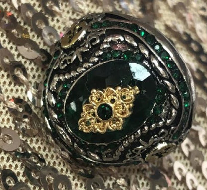 Womens Green Emerald Ring Size 9