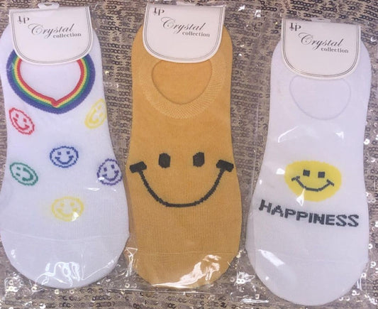 Smiley No Show Socks