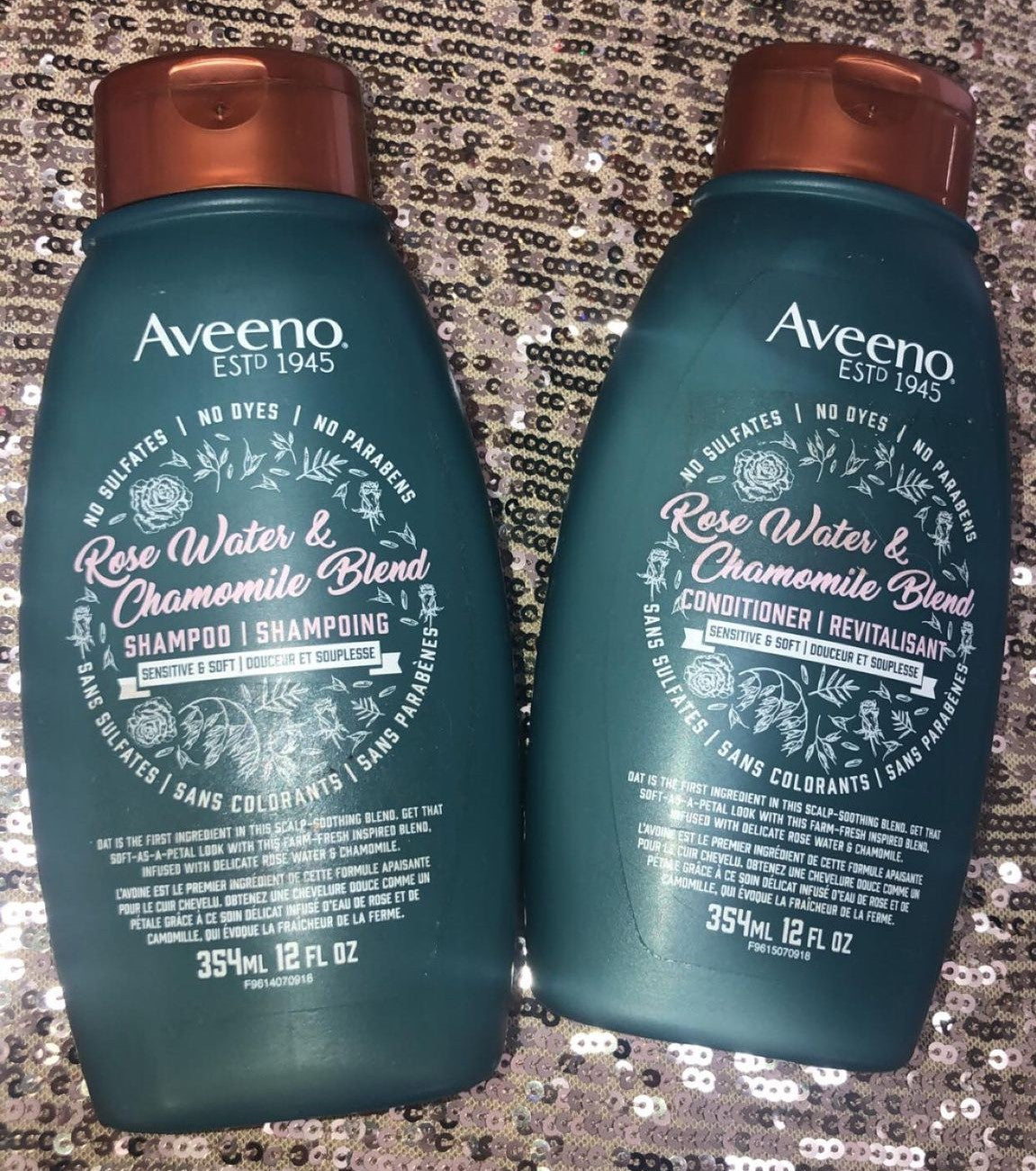 Aveeno Rose Water and Chamomile Blend Shampoo & Conditioner SET