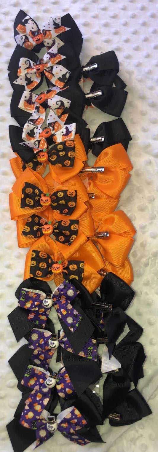 Halloween Bows-2 Pairs