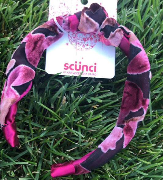 Scunci Collection Twisted Headband - Pink Floral