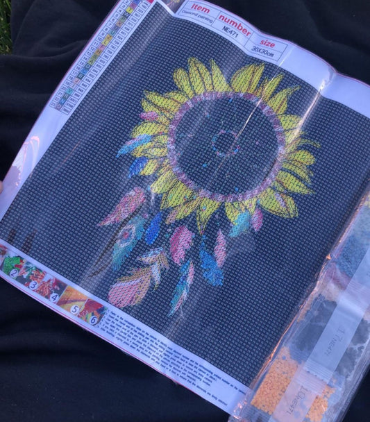 Sunflower Dreamcatcher Diamond Painting