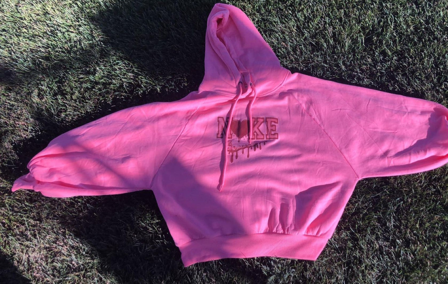 Pink Valentines-Zenana Balloon Sleeve Hoodie Pink-Size 1X