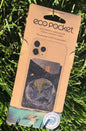 Eco Pocket Card Holder for All Phones Made from Recycled Materials Earth Grey