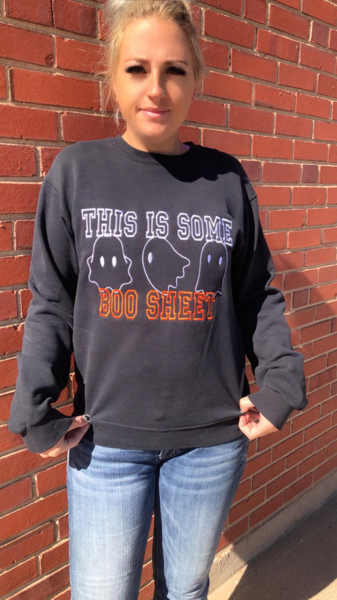 This is Some BOO SHEET Embroidered Sweater