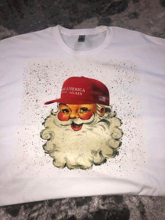 White Santa America T-Shirt