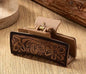 Elegant Western Tribal Print Leather Hair Clip