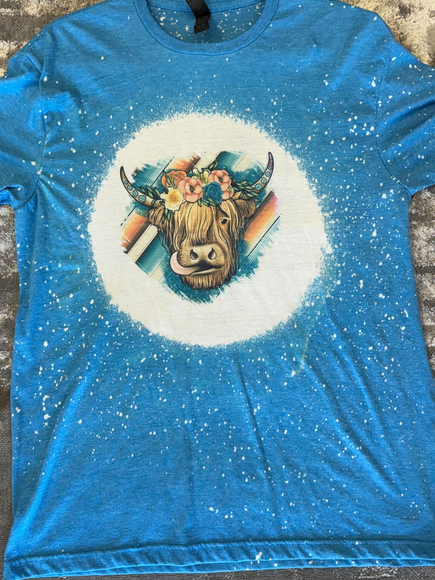 Blue Cow Designed T-shirt