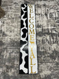 Front Porch Handmade Welcome Sign - 5 foot welcome sign - Crazy Dogs Sign - Beach House Sign - Welcome Sign with Wreath - Home Sweet Home Sign