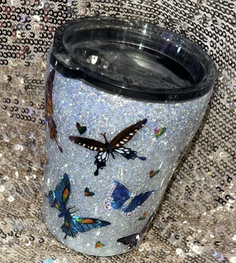 Butterflies appear when Angels are near- Butterfly Resin Tumbler