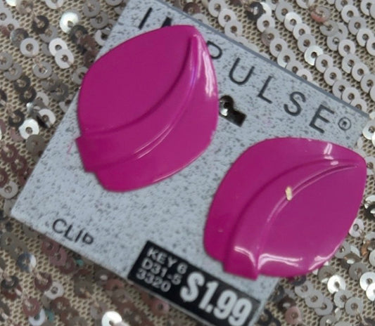 Impulse Pink Clip on Earrings