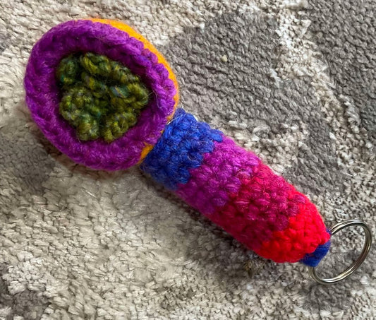 Crochet Weed Pipe Keychain