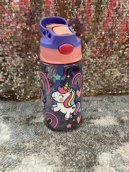 Unicorn Pink and Purple Plastic Kids Sippy