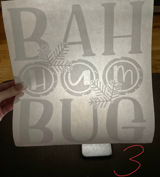 BAH HUM BUG Christmas DTF print